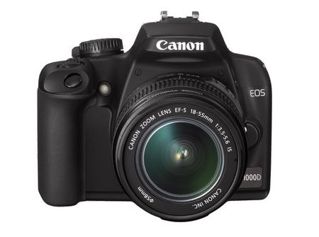 Die EOS 1000d von Canon ist das neue Einsteigermodell: 10 Megapixel, im Set mit 18-55mm Linse erhältlich. (Bild Canon)