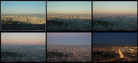 San Francisco, Sonnenuntergang gesehen ab Twin Peaks (Foto PS / fokussiert.com)