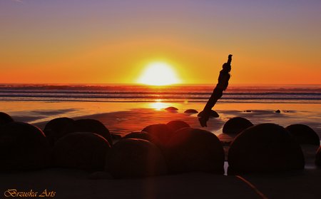 Erinnerungsfoto: Hüpfer am Kugelstrand