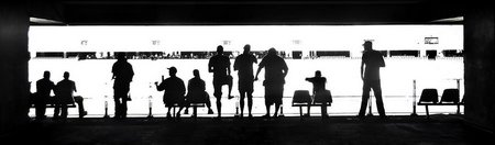 Silhouetten-Foto: Das Fußball-Panorama