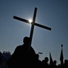 Demonstration von Bergarbeitern mit Kreuz in Sofia, Bulgarien EPA/VASSIL DONEV