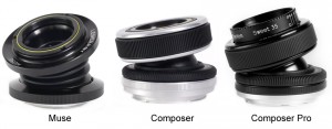 Bild 1: Drei Lensbaby-Objektive