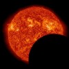 Nasa-Foto: Der Mond schiebt sich vor den Feuerball Sonne EPA/NASA/SDO / HANDOUT
