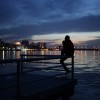 Abenddämmerung über der Lagune in Lagos, Nigeria (AP Photo/Jon Gambrell)