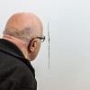Kunst oder Fehler in der Wand? Die Antwort liegt im Auge des Betrachters in Brüssel, Belgien (Keystone/EPA/Julien Warnend)