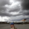 Zerstörtes Flugzeug in Nicosia, Zypern (Keystone/AP Photo/Petros Karadjias)