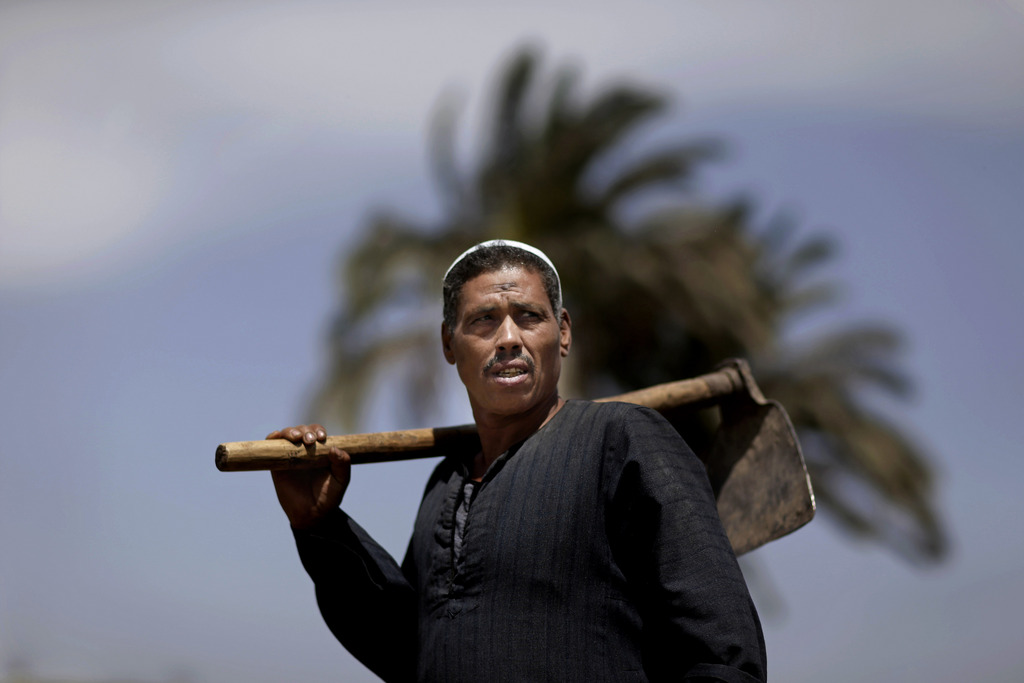 Porträt eines ägyptischen Bauern, nördlich von Kairo, Ägypten (AP Photo/Hassan Ammar)