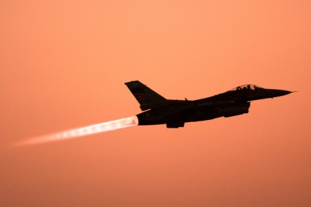 US-Jet über Baghdad, Irak (Keystone/AP Photo/Maya Alleruzzo)