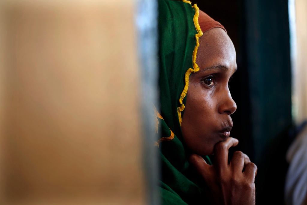 Frau in Bangui, Zentralafrika (Keystone/AP Photo/Jerome Delay)