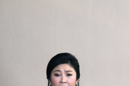 Mutiges Portrait einer Ministerpräsidentin in Bedrängnis - Yingluck Shinawatra in Bangkok, Thailand (Keystone/EPA/Barbara Walton)