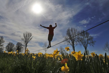Frühlingsboten in Düsseldorf, Deutschland (Keystone/AP Photo/Frank Augstein)