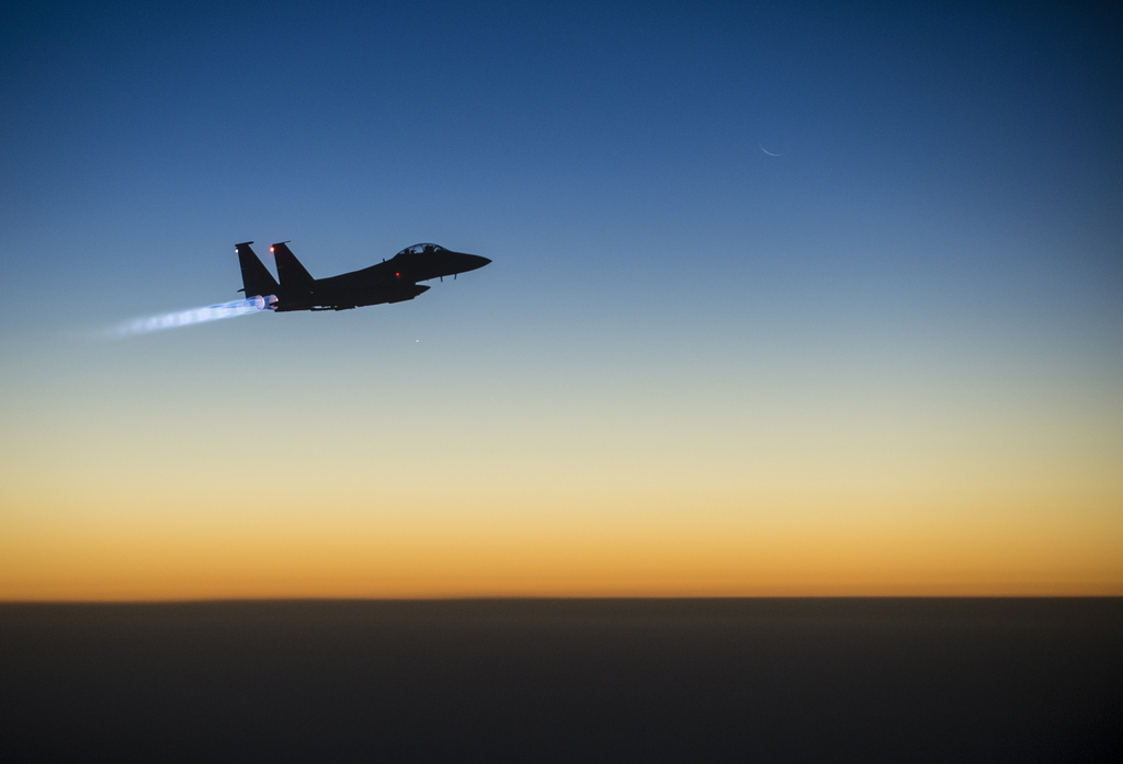 Einsatz über Nord-Irak (Keystone/AP Photo/Matthew Bruch)