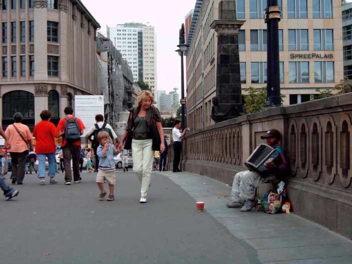 strassenmusiker Fotografie ohne Schärfentiefeneffekte