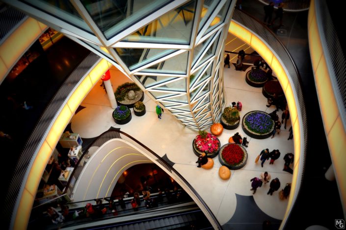 myzeilarchitektur Architekturfotografie aus der MyZeil-Mall in Frankfurt