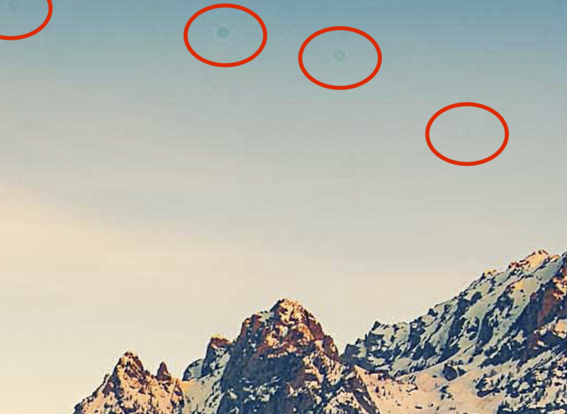 Staubflecke im Bild